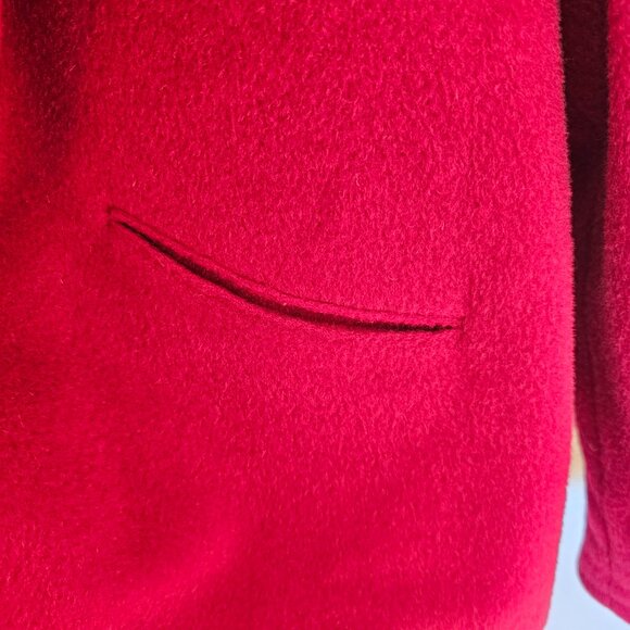 Vintage 50's/60's Red Worubo Woolen coat with genuine Persian Lamb lining/collar - Picture 10 of 15